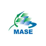 Logo de la certification MASE avec des éléments graphiques verts et bleus.
